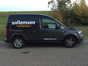 Willemsen makelaars Sign autobelettering PD-Reklame